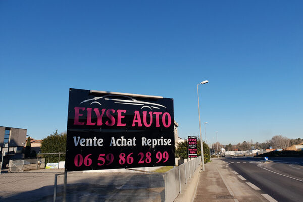 en alu dibond avec lettres adhésives à Aix en Provence